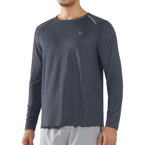 imageNORTHYARD Mens Long Sleeve Running Shirts Quick Dry Athletic Shirts Lightweight Workout Gym T Shirt Hiking Fishing Tee TopsDarkgrey