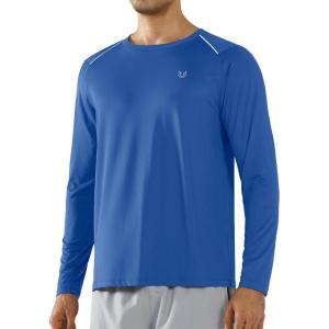 imageNORTHYARD Mens Long Sleeve Running Shirts Quick Dry Athletic Shirts Lightweight Workout Gym T Shirt Hiking Fishing Tee TopsRoyalblue