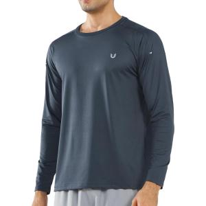 imageNORTHYARD Mens Long Sleeve Running Shirts Quick Dry Moisture Wicking Workout Athletic ShirtCoolgrey