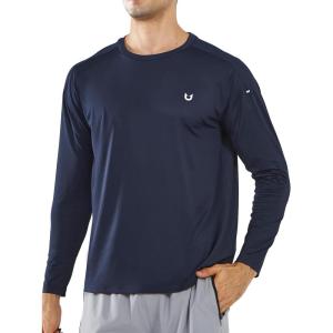 imageNORTHYARD Mens Long Sleeve Running Shirts Quick Dry Moisture Wicking Workout Athletic ShirtNavy