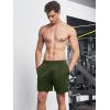 imageNORTHYARD Mens 5quot Running Shorts Athletic Workout Gym Quick Dry Mesh Short with PocketsArmy Green