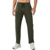 imageNORTHYARD Mens Athletic Running Joggers Workout Gym Pants Lightweight Jogging Track Casual Pant with Zipper PocketsArmygreen