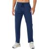 imageNORTHYARD Mens Athletic Running Joggers Workout Gym Pants Lightweight Jogging Track Casual Pant with Zipper PocketsDarkblue