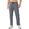 imageNORTHYARD Mens Athletic Running Joggers Workout Gym Pants Lightweight Jogging Track Casual Pant with Zipper PocketsSmokegrey