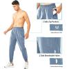 imageNORTHYARD Mens Athletic Running Pants Lightweight Workout Joggers Quick Dry Gym Sweatpants Active Sports Track TrainingBluebell
