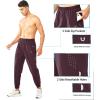 imageNORTHYARD Mens Athletic Running Pants Lightweight Workout Joggers Quick Dry Gym Sweatpants Active Sports Track TrainingDarkwine