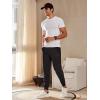 imageNORTHYARD Mens Cotton Athletic Jogger Sweatpants with Zipper Pockets Running Workout Gym Tapered Pants Comfy Lounge PantsBlack