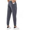imageNORTHYARD Mens Cotton Athletic Jogger Sweatpants with Zipper Pockets Running Workout Gym Tapered Pants Comfy Lounge PantsDark Grey