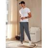 imageNORTHYARD Mens Cotton Athletic Jogger Sweatpants with Zipper Pockets Running Workout Gym Tapered Pants Comfy Lounge PantsDark Grey