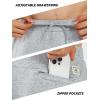 imageNORTHYARD Mens Cotton Athletic Jogger Sweatpants with Zipper Pockets Running Workout Gym Tapered Pants Comfy Lounge PantsGrey Heather