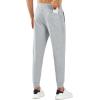 imageNORTHYARD Mens Cotton Athletic Jogger Sweatpants with Zipper Pockets Running Workout Gym Tapered Pants Comfy Lounge PantsGrey Heather