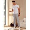 imageNORTHYARD Mens Cotton Athletic Jogger Sweatpants with Zipper Pockets Running Workout Gym Tapered Pants Comfy Lounge PantsLight Grey