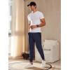 imageNORTHYARD Mens Cotton Athletic Jogger Sweatpants with Zipper Pockets Running Workout Gym Tapered Pants Comfy Lounge PantsNavy