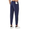 imageNORTHYARD Mens Cotton Athletic Jogger Sweatpants with Zipper Pockets Running Workout Gym Tapered Pants Comfy Lounge PantsNavy