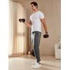 imageNORTHYARD Mens Cotton Athletic Jogger Sweatpants with Zipper Pockets Running Workout Gym Tapered Pants Comfy Lounge PantsSmoke Heather