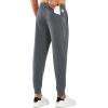 imageNORTHYARD Mens Cotton Athletic Jogger Sweatpants with Zipper Pockets Running Workout Gym Tapered Pants Comfy Lounge PantsSmoke Heather