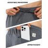 imageNORTHYARD Mens Cotton Athletic Jogger Sweatpants with Zipper Pockets Running Workout Gym Tapered Pants Comfy Lounge PantsSmoke Heather