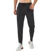 imageNORTHYARD Mens Joggers Athletic Workout Track Pants Running Gym Training Sweatpants with Zipper Pockets Open HemBlack