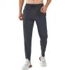 imageNORTHYARD Mens Joggers Athletic Workout Track Pants Running Gym Training Sweatpants with Zipper Pockets Open HemDarkgrey