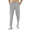 imageNORTHYARD Mens Joggers Athletic Workout Track Pants Running Gym Training Sweatpants with Zipper Pockets Open HemLightgrey