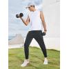 imageNORTHYARD Mens Joggers Pants with Zipper Pockets Lightweight Sweatpants Athletic Running Workout Track Pants for MenBlack