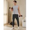 imageNORTHYARD Mens Joggers Pants with Zipper Pockets Tapered Athletic Workout Running Sweatpants for MenBlack