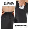 imageNORTHYARD Mens Joggers Pants with Zipper Pockets Tapered Athletic Workout Running Sweatpants for MenBlack
