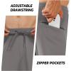 imageNORTHYARD Mens Joggers Pants with Zipper Pockets Tapered Athletic Workout Running Sweatpants for MenLightgrey