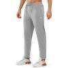 imageNORTHYARD Mens Joggers Athletic Workout Track Pants Running Gym Training Sweatpants with Zipper Pockets Open HemLightgrey