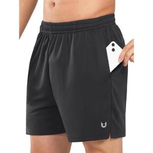 imageNORTHYARD Mens 5quot Running Shorts Athletic Workout Gym Quick Dry Mesh Short with PocketsBlack