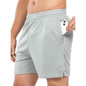 imageNORTHYARD Mens 5quot Running Shorts Athletic Workout Gym Quick Dry Mesh Short with PocketsLight Grey