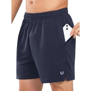 imageNORTHYARD Mens 5quot Running Shorts Athletic Workout Gym Quick Dry Mesh Short with PocketsNavy