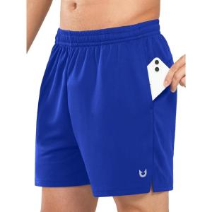 imageNORTHYARD Mens 5quot Running Shorts Athletic Workout Gym Quick Dry Mesh Short with PocketsRoyal Blue