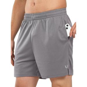 imageNORTHYARD Mens 5quot Running Shorts Athletic Workout Gym Quick Dry Mesh Short with PocketsStone