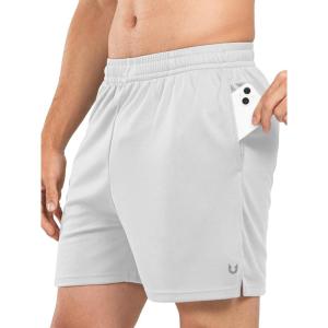 imageNORTHYARD Mens 5quot Running Shorts Athletic Workout Gym Quick Dry Mesh Short with PocketsWhite