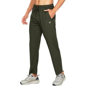 imageNORTHYARD Mens Athletic Running Joggers Workout Gym Pants Lightweight Jogging Track Casual Pant with Zipper PocketsArmygreen