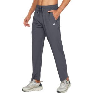imageNORTHYARD Mens Athletic Running Joggers Workout Gym Pants Lightweight Jogging Track Casual Pant with Zipper PocketsDarkgrey