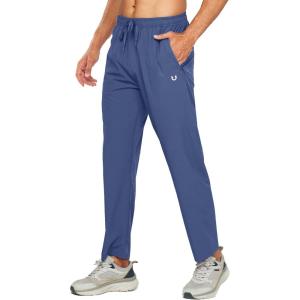 imageNORTHYARD Mens Athletic Running Joggers Workout Gym Pants Lightweight Jogging Track Casual Pant with Zipper PocketsFederalblue
