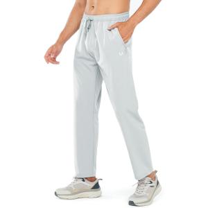 imageNORTHYARD Mens Athletic Running Joggers Workout Gym Pants Lightweight Jogging Track Casual Pant with Zipper PocketsGlaciergrey