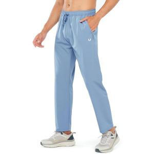 imageNORTHYARD Mens Athletic Running Joggers Workout Gym Pants Lightweight Jogging Track Casual Pant with Zipper PocketsLightsky