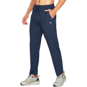 imageNORTHYARD Mens Athletic Running Joggers Workout Gym Pants Lightweight Jogging Track Casual Pant with Zipper PocketsNavy