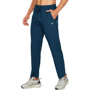 imageNORTHYARD Mens Athletic Running Joggers Workout Gym Pants Lightweight Jogging Track Casual Pant with Zipper PocketsSeablue