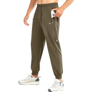 imageNORTHYARD Mens Athletic Running Pants Lightweight Workout Joggers Quick Dry Gym Sweatpants Active Sports Track TrainingDarkkhaki