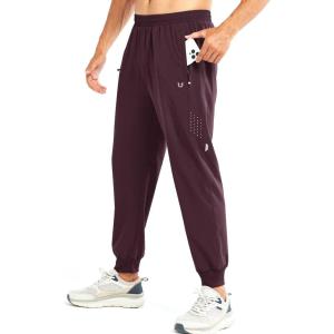 imageNORTHYARD Mens Athletic Running Pants Lightweight Workout Joggers Quick Dry Gym Sweatpants Active Sports Track TrainingDarkwine