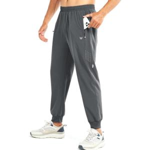 imageNORTHYARD Mens Athletic Running Pants Lightweight Workout Joggers Quick Dry Gym Sweatpants Active Sports Track TrainingSmokegrey