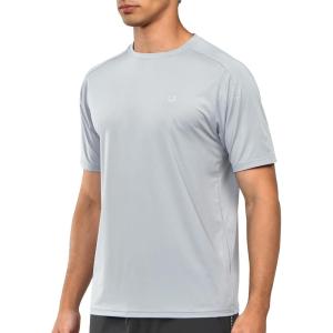 imageNORTHYARD Mens Athletic Running TShirts Quick Dry Workout Shirts ShortSleeve Sports Gym Tee Tops Performance ActivewearLightgrey