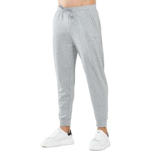 imageNORTHYARD Mens Cotton Athletic Jogger Sweatpants with Zipper Pockets Running Workout Gym Tapered Pants Comfy Lounge PantsGrey Heather