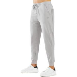 imageNORTHYARD Mens Cotton Athletic Jogger Sweatpants with Zipper Pockets Running Workout Gym Tapered Pants Comfy Lounge PantsLight Grey