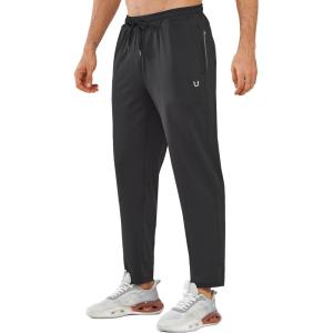 imageNORTHYARD Mens Joggers Athletic Workout Track Pants Running Gym Training Sweatpants with Zipper Pockets Open HemBlack