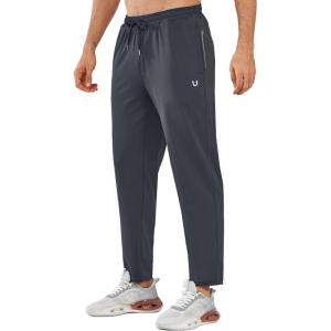 imageNORTHYARD Mens Joggers Athletic Workout Track Pants Running Gym Training Sweatpants with Zipper Pockets Open HemDarkgrey